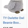Vintage Extra Large Ty Beanie Boo Plush Soft Toy 17" Owlette Image 2