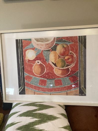 Cesar Manrique Framed Print - Colourful Fruit - 72 cm wide by 52 cm