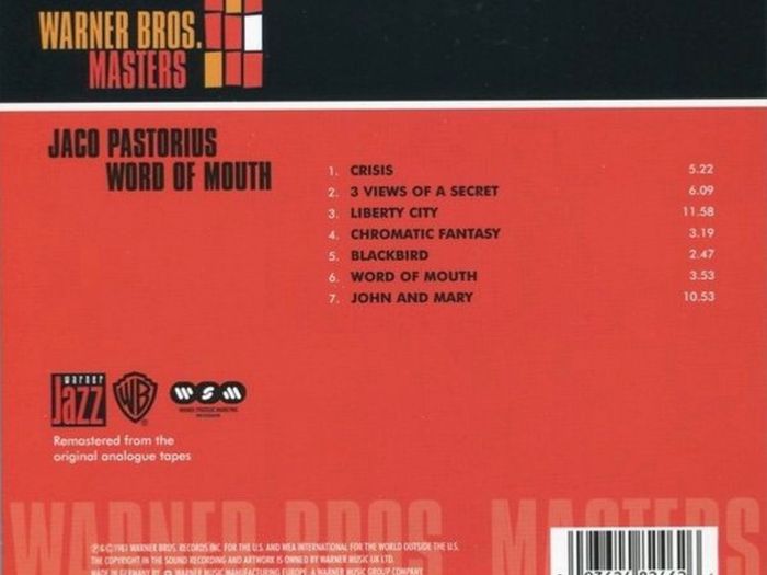 Jaco Pastorius- Word Of Mouth    CD
