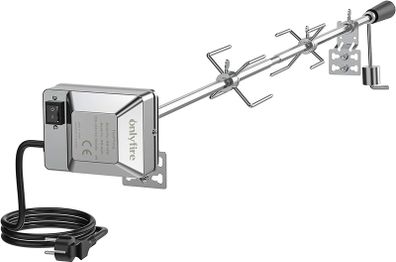 Universal Barbecue Skewer Set Rotisserie Kit Hexagonal Skewer Rod with EU Electric Motor Holder