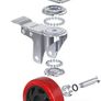 Heavy Duty Double Bearing BRAKED 100mm Swivel Castor Wheel Trolley Furniture Caster 700KG Free Fitting Image 4