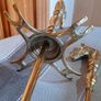 Vintage Brass fireplace set. Madr in France. Image 6