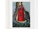 Close up at Poolbeg Lighthouse, Dublin. Lovely Framed Print By artist Helen Mathews.
