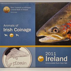 Ireland 2011 Beautiful Uncirculated Euro Coin Set Animals of Irish Coinage Salmon