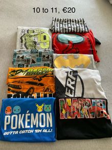 Boys t shirt bundle, 10 to 11