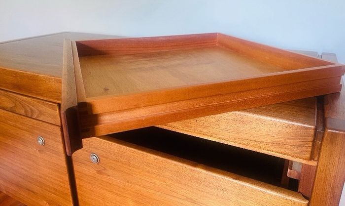 Solid Teak Mid Century Office Credenza/Sideboard high quality