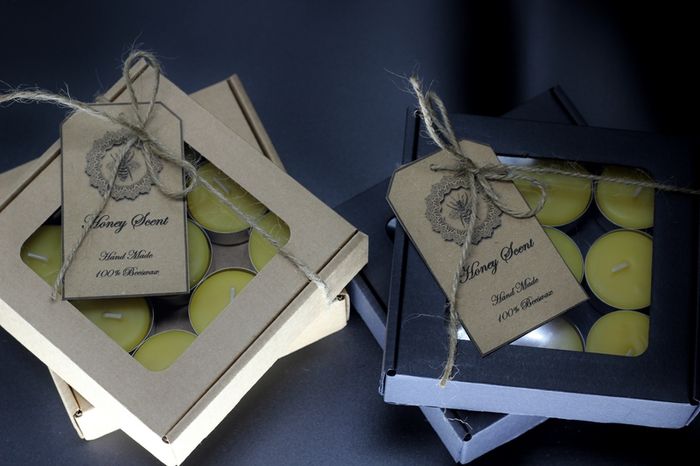 Pure beeswax tea light candles