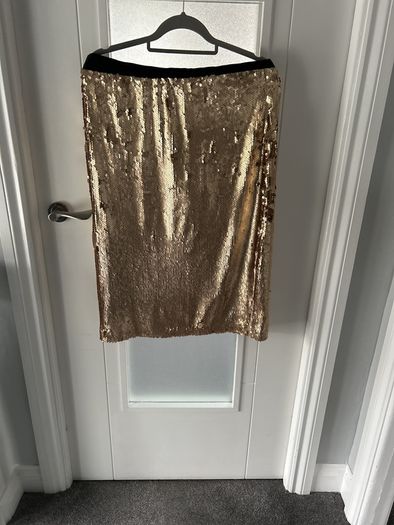 F&F Gold Pencil Skirt Size 16