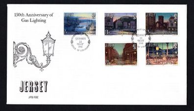1981 Jersey The 150th Anniversary of Jersey by Gaslight Commemorative Stamps First Day Cover (FDC)