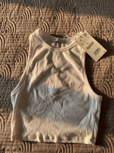 BNWT Zara White Vest Top Size M