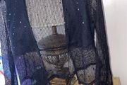 Dressy, sparkly, light black Top
