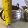 Milk Jug And Suger Bowl Hand Beaten Pewter Sheffield. Eng. Image 3