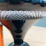 John Rocha Waterford Crystal Black Cut Large Trumpet Bowl Centre Piece Image 3