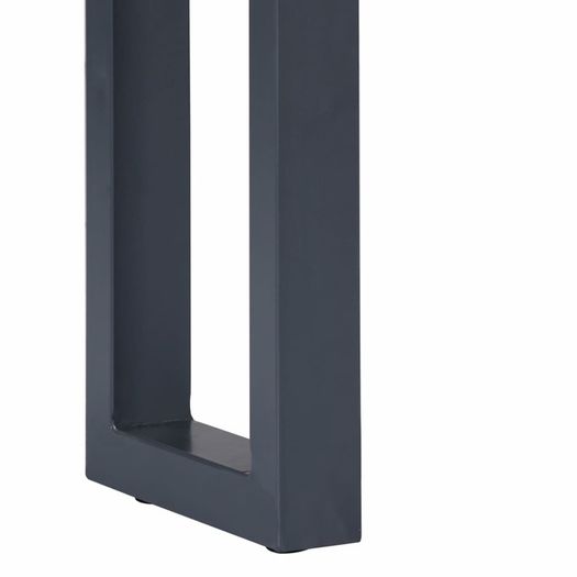Console Table Grey 115x35x76 cm Solid Aacia Wood and Iron