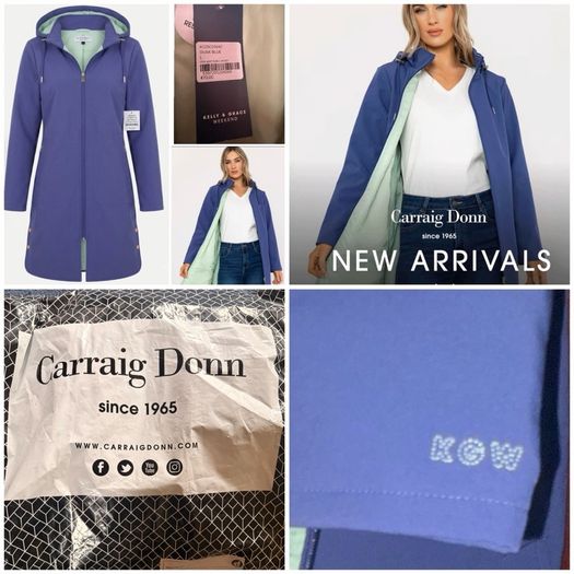 Kelly & Grace weekend parka rain proof waterproof coat Donn Carraig chic new with tags