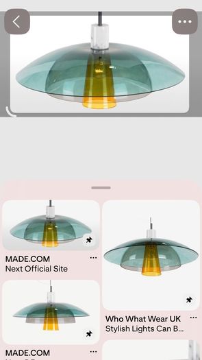 Large Ceiling glass pendant. Made.com . BNIB. Retail gbp139