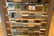 Wooden alphabet and numbers toy