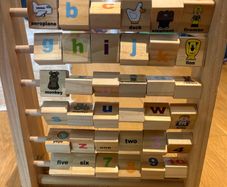 Wooden alphabet and numbers toy