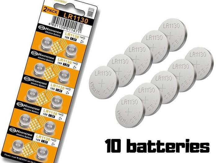 10x KOONENDA AG10 Alkaline Button Batteries 1.5V LR1130