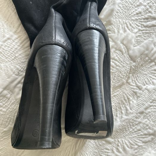 Allsaints Black Calf High Boots EU 40