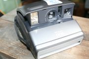 Polaroid One 600 Silver/Gray Instant Film Camera, Solid Strap, WORKS! TESTED!