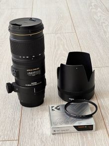 Sigma 70-200m f/2.8 Apo DG HSM Canon lens with acessories