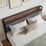 King Size Bed Frame with Storage Wooden Headboard,5ft Metal Upholstered Image 7
