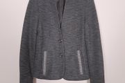 Gustav Grey Textured Blazer Jacket Metallic Trim 10UK/38EU