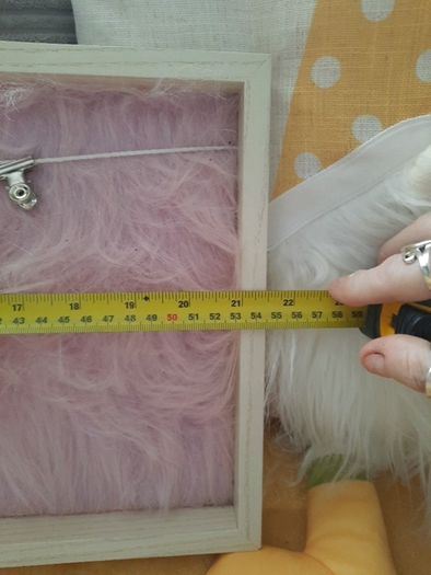 funky pink furry hanging photo frame