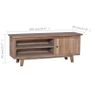 TV Cabinet 100x30x40 cm Solid Teak Wood Image 9