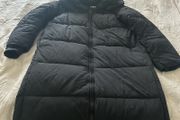 Zara Black Extra Long Puffer Jacket UK Small