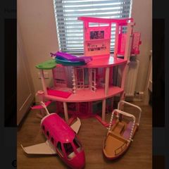 Barbie dream house , boat and aeroplane