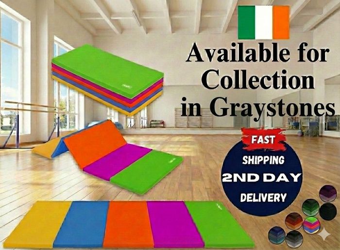 5-Panel Folding Gymnastics Tumbling Mat with Carrying Handles 195 x 75 x 2.8,