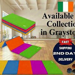 5-Panel Folding Gymnastics Tumbling Mat with Carrying Handles 195 x 75 x 2.8,