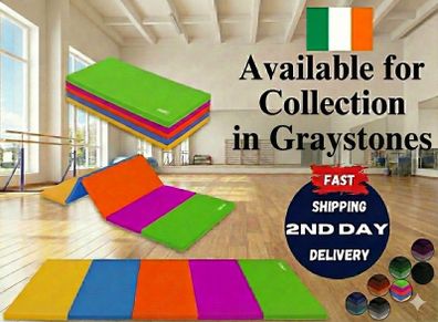 5-Panel Folding Gymnastics Tumbling Mat with Carrying Handles 195 x 75 x 2.8,