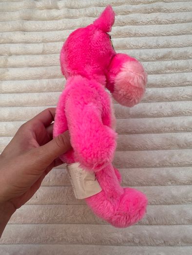 Vintage Pink Panther Plush Soft 1964 Mirisch-Geoffrey Mighty Star approx. 27 cm. Loose Head Used Dirty Please see photos