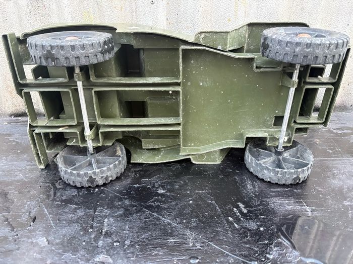 vintage Cherilea action man German motorcycle and sidecar plus battle worn Jeep