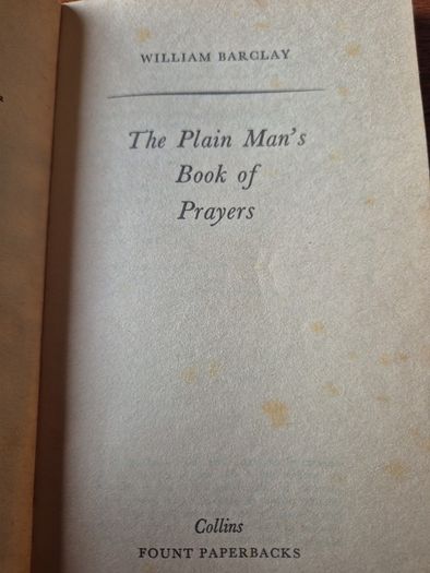Vintage 1974 The Plain Man's Book of Prayers William Barclay. Religious