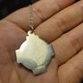Vintage Old Sterling silver Holy Spirit Religious Medal. Image 3