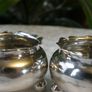 Pair Antique Victorian Sterling Silver Salt Cellars, Birmingham 1888, Deakin & Francis, 38.8g Image 5