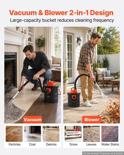 15L 1200W Ash Vacuum Cleaner