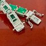 Silver Emeraldine Triplet Quartz Tennis Bracelet Image 3