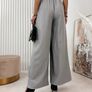 Gray wide leg trousers Image 4