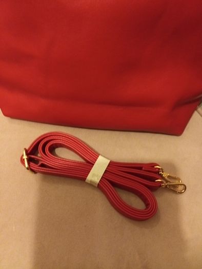 Red handbag
