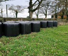 Baled silage for sale.