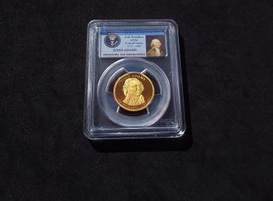 2007-S, John Adams Presidential One Dollar Coin - PCGS, PR69DCAM, Proof Dollar