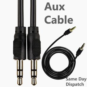 New 3.5mm Jack to Jack Male Aux Audio PC Car Mobile Phone Mp3 iPod Cable Lead 1M