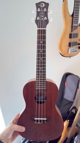 Luna Tattoo Concert Ukulele - Mahogany with Etched Design