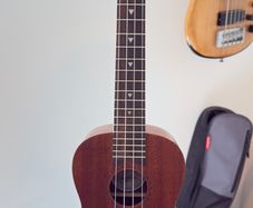Luna Tattoo Concert Ukulele - Mahogany with Etched Design
