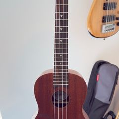 Luna Tattoo Concert Ukulele - Mahogany with Etched Design